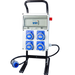 Quadro Elettrico di Distribuzione da Cantiere - 4Prese 220V e Fungo di Emergenza su Cavalletto d'acciaio - ElettroWatt.eu