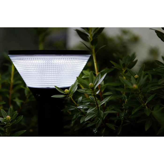 KARLO SOLAR LED BOLL W/SPIKE BL LU CONN