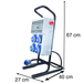 Quadro Elettrico di Distribuzione da Cantiere - 4Prese 220V e Fungo di Emergenza su Cavalletto d'acciaio - ElettroWatt.eu