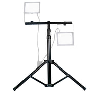 Treppiede Telescopico Nero Con Supporto per 2 Fari - Fino a 200 Watt - ElettroWatt.eu